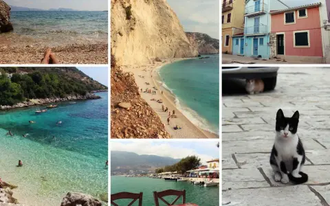 Wakacje na Lefkadzie: plaże, turkusowa woda, kolorowe domki i koty. Miasto Lefkada tętni życiem.
