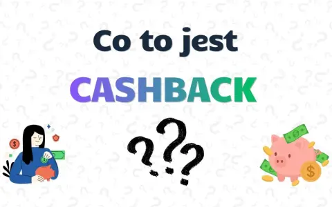 Co to jest cashback? Grafika przedstawia kobietę wrzucającą monetę do świnki-skarbonki i różową skarbonkę z pieniędzmi.
