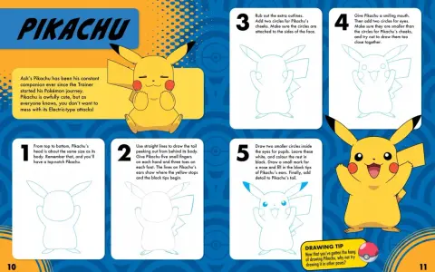 Instrukcja rysowania Pikachu krok po kroku. Uroczy pikachu rysunek.