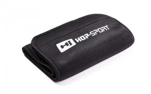 Czarny pas treningowy z neoprenu marki Hop-Sport. Czy neopren jest szkodliwy? Ten materiał jest bezpieczny, jeśli jest odpowiednio użytkowany.