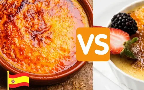 Dos deliciosos postres, uno con bandera española, nos preguntamos: ¿qué es la crème brûlée?