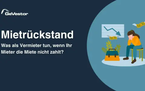 Verzweifelte Vermieterin wegen Mietrückstand. Geld fliegt weg, Diagramm zeigt Abwärtstrend. Was tun, wenn der Partner keine Miete zahlt?