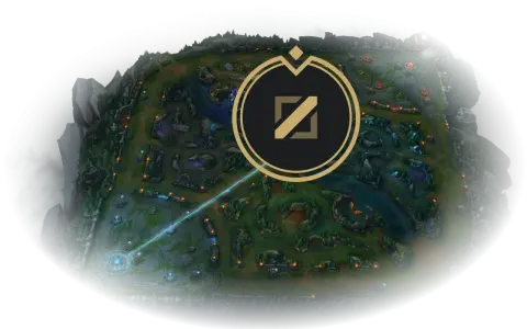 Mapa gry League of Legends z logo gry.