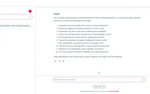 Beispiele für E-Mail-Betreffzeilen für Hunde-Accessoires: 10 Ideen, die Interesse wecken und die Öffnungsrate steigern.
