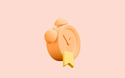 Réveil orange avec un marque-page jaune, rappelant l'importance de respecter les délais pour un exemple devis peinture.