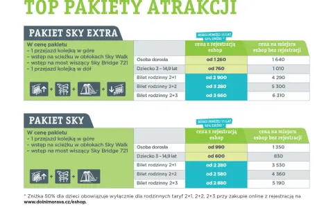 Sky Bridge cennik: pakiety Sky Extra i Sky z cenami dla dorosłych, dzieci i rodzin. Dostępne online i na miejscu.