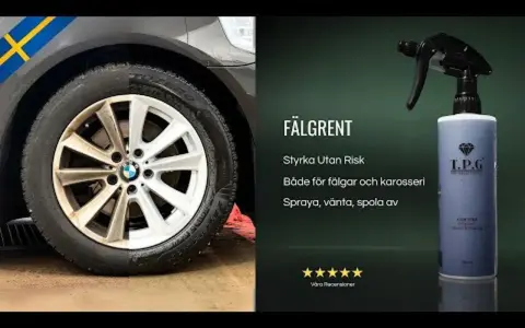 Fälgrengöring som gör dina fälgar skinande rena. Denna bästa flygrostborttagare är säker för både fälgar och kaross.
