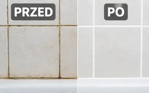 Przed i po czyszczeniu fug w łazience. Dowiedz się, czym wyczyścić fugi w łazience, by wyglądały jak nowe.