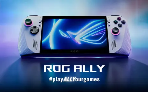 Consola portátil ROG Ally, la consola portátil más potente, con pantalla brillante y controles ergonómicos.