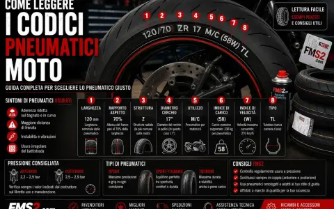 Guida alla lettura dei codici sul battistrada pneumatici motociclo: larghezza, indice di carico e velocità per scegliere il pneumatico giusto.