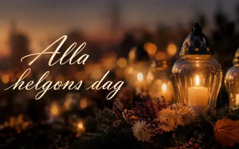 Ljusa gravljus och blommor lyser upp mörkret. En stilla hyllning till alla helgons dag, allhelgonadagen, med värmande sken.