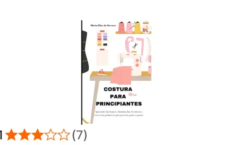 Máquina de coser, hilos, tijeras y patrones para aprender a coser con aguja. Ideal para principiantes.