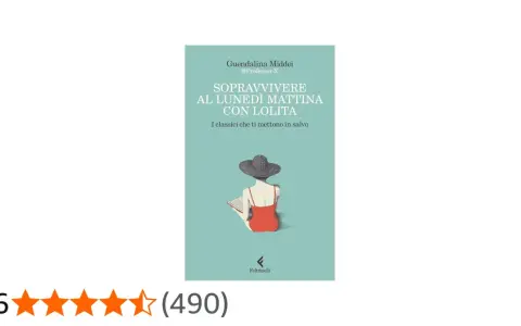 Copertina del libro "Sopravvivere al lunedì mattina con Lolita" di Guendalina Middei. Una ragazza con cappello legge un libro.
