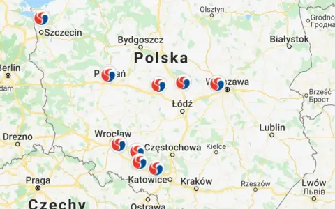 Mapa Polski z zaznaczonymi punktami. Czy autostrada A2 jest płatna? Sprawdź na mapie!