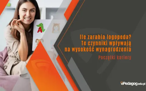 Logopeda z kartami obrazkowymi, wyjaśnia czym zajmuje się logopeda i jakie czynniki wpływają na zarobki.