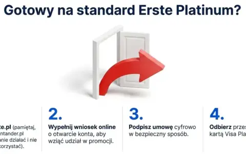 Otwórz drzwi do świata Santander Select i zdobądź kartę Visa Platinum. Proces jest prosty: wejdź na erste.pl, wypełnij wniosek, podpisz umowę i odbierz kartę.