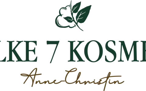 Logo von Wolke 7 Kosmetik mit Blatt-Symbol und Namen Anne-Christin.