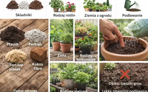 Różne rodzaje ziemi do kwiatów doniczkowych: składniki, rodzaje roślin, ziemia z ogrodu, podlewanie, zioła, rośliny balkonowe, zielone.