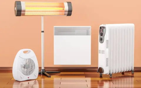 Drei Heizgeräte: ein Heizstrahler, ein Heizkörper und ein Lüfter. Effiziente Elektroheizung für Ihr Zuhause.