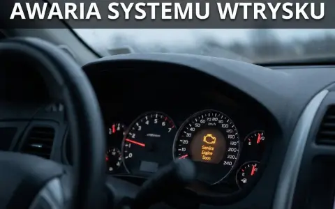 Awaria systemu wtrysku! Kontrolka "Service Engine Soon" świeci się, sugerując potrzebę wymiany wtryskiwaczy.