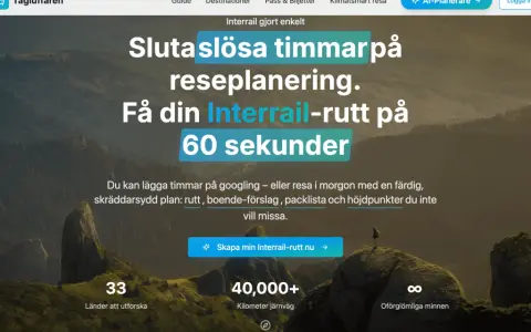 Planera din interrail europa-resa på 60 sekunder. Få en skräddarsydd rutt, boendeförslag och packlista.