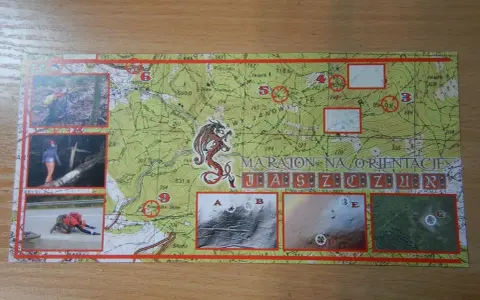 Mapa maratonu na orientację z zaznaczonymi punktami. Czy to wyzwanie, które każe Ci się zmierzyć z terenem?