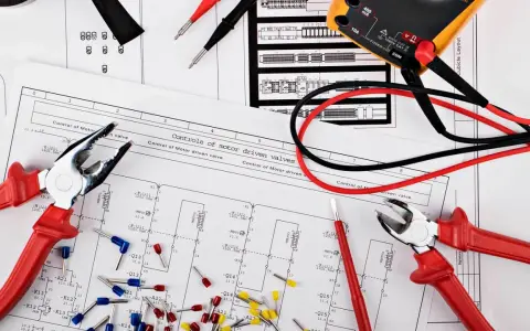 Narzędzia i schemat elektryczny. Kluczem jest prawidłowa instalacja elektryczna.