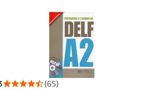 Libro de preparación para el examen DELF A2 de francés, con CD de audio incluido.