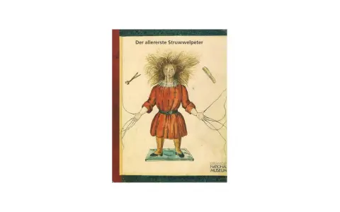 Struwwelpeter mit Schere und Kamm, Illustration aus "Der allererste Struwwelpeter".