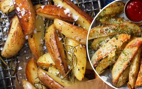Krispiga klyftpotatis i ugn, perfekt kryddade med örter och flingsalt. En härlig rätt som passar till det mesta.