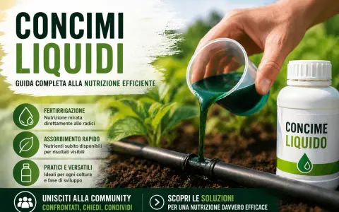 Versando un concime liquido verde in un tubo per irrigazione, per una nutrizione efficiente delle piante.
