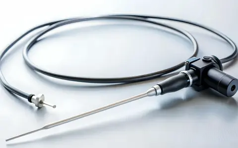 Cystoskopia przygotowanie: nowoczesny cystoskop z kablem i końcówką do diagnostyki.