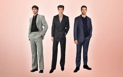 Drei Männer in eleganten Anzügen, die verschiedene Interpretationen des dresscode herren zeigen.