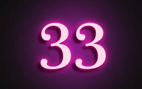 Jasne, oto propozycja:

Neonowe cyfry 33 na fioletowym tle. Symbolizują one numerologiczną 33, mistrzowską liczbę, która często przypisywana jest mężczyznom o wielkim potencjale.