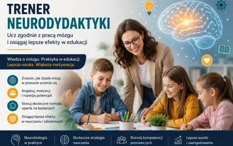 Nauczycielka z uśmiechem wspiera dzieci w nauce, podkreślając znaczenie neurodydaktyki dla lepszych efektów. To podejście uwzględnia neuroatypowość, wspierając indywidualny rozwój każdego ucznia.