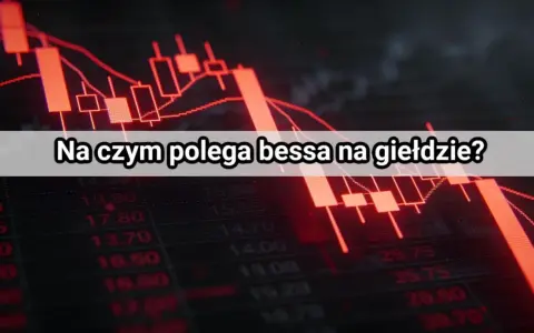 Czerwony wykres giełdowy z opadającymi świecami, sugerujący bessę i potencjalne big short bets.