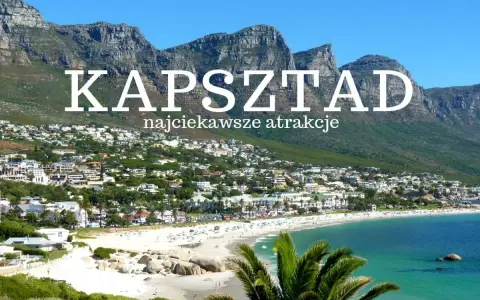 Kapsztad, gdzie jest RPA, z górami i plażą pełną ludzi.