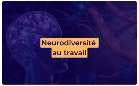 Cerveau stylisé et neurones connectés, symbolisant la neurodiversité au travail.