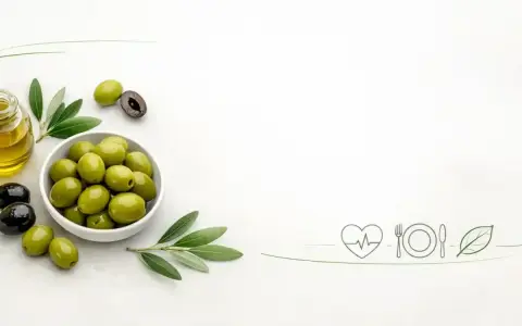 Zielone i czarne oliwki, oliwa z oliwek i gałązki oliwne. Zastanawiasz się nad oliwki kcal?