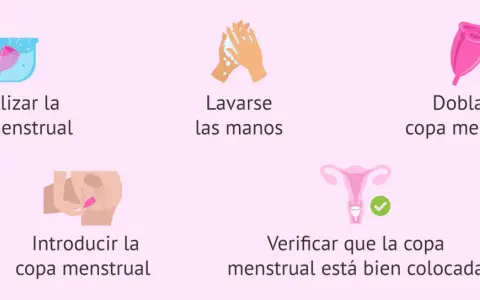 Guía visual: esterilizar, lavarse las manos, doblar, introducir y verificar la copa menstrual. Así es para qué sirve la regla de higiene.