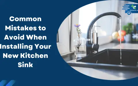 Water flows into a new black kitchen sink. Learn common mistakes to avoid when installing your new kitchen sink.