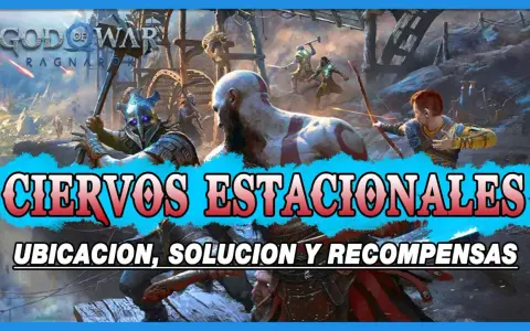 Kratos y Atreus en God of War Ragnarök, buscando ciervos estacionales. ¡Encuentra su ubicación, solución y recompensas!
