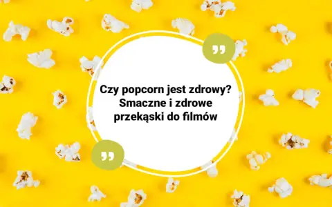 Czy popcorn jest zdrowy? Puszyste ziarna kukurydzy na żółtym tle, idealne jako smaczna i zdrowa przekąska do filmów.