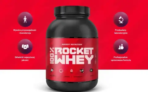 Suplement Rocket Nutrition 100% Whey. Wysoka przyswajalność, składniki najwyższej jakości. To nie kazeina, co to jest? To białko serwatkowe!
