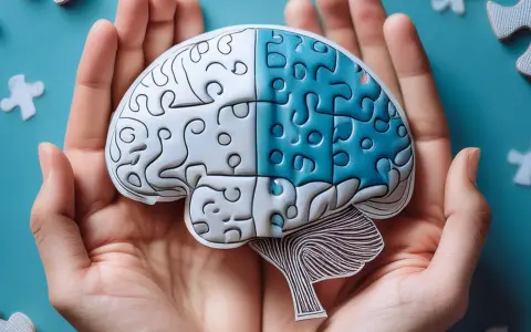 Dłonie trzymają mózg z puzzli, symbolizujący powrót do zdrowia po udarze dzięki fizjoterapii.
