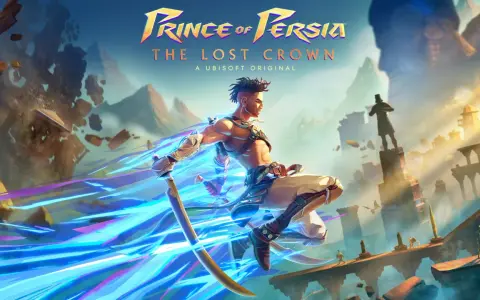 El Príncipe de Persia, Sargon, salta con su espada, dejando estelas de energía. ¡Atrévete a conseguir todos los trofeos de Prince of Persia The Lost Crown!