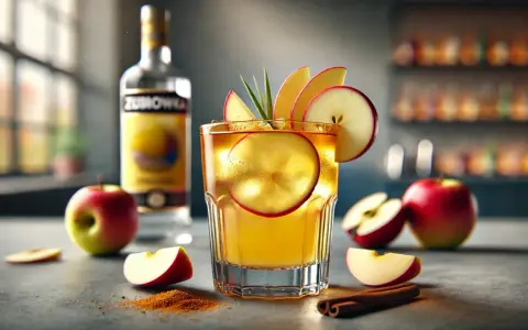 Szarlotka drink przepis: orzeźwiający koktajl z jabłek, cynamonu i Żubrówki. Idealny na jesienne wieczory.