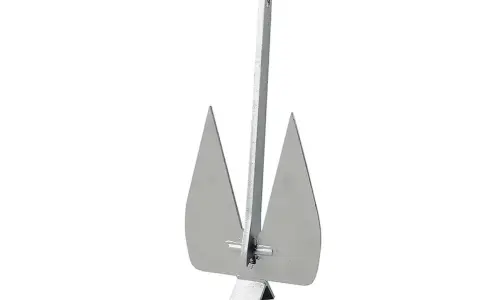 Une ancre de bateau argentée, symbole de stabilité et de sécurité. Son ancre signification est profonde, représentant la permanence.