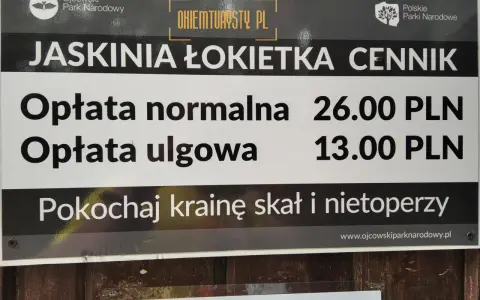 Cennik Jaskinia Łokietka: normalna 26 zł, ulgowa 13 zł. Odkryj krainę skał i nietoperzy w Ojcowskim Parku Narodowym.