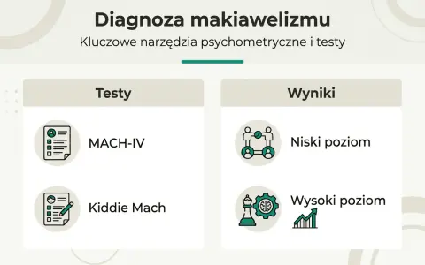 Diagnoza makiawelizmu: testy MACH-IV i Kiddie Mach, wyniki niskie i wysokie. Poznaj, co to makiawelizm.